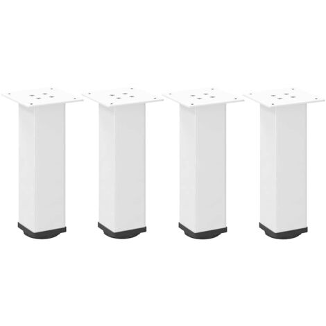 Pied de meuble，Pieds de table basse 4 pièces Blanc 30-32 cm Acier CFW94268