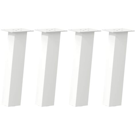 Pied de meuble，Pieds de table basse 4 pièces Blanc 30 cm Acier CFW72131