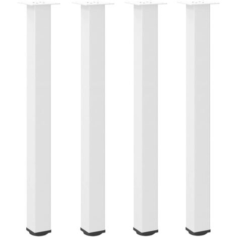 Pied de meuble，Pieds de table de bar 4 pièces Blanc 100-102 cm Acier CFW34031