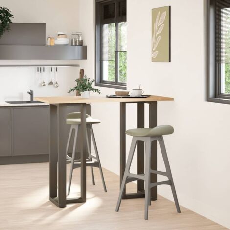 Pied de meuble，Pieds de table de bar en forme de T, 2 pièces, noir, 50 x 35 x (110-111) cm, acier CFW66188