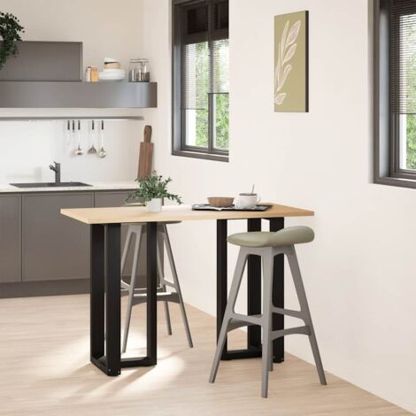 Pied de meuble，Pieds de table de bar en forme de T, 2 pièces, noir, 50 x 35 x (90-91) cm, acier CFW27015