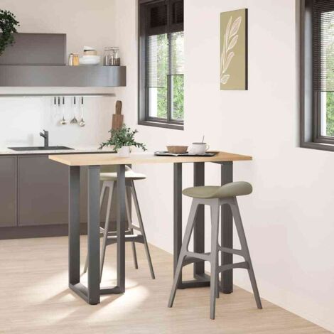 Pied de meuble，Pieds de table de bar en T, 2 pièces, anthracite, 60 x 35 x (100-101) cm, acier CFW10671