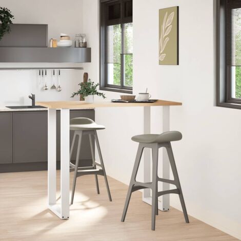 Pied de meuble，Pieds de table de bar en U, 2 pièces, blanc, 60 x (110-111) cm, acier CFW33093