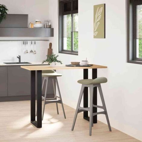 Pied de meuble，Pieds de table de bar en U, 2 pièces, noir, 50 x (100-101) cm, acier CFW53672