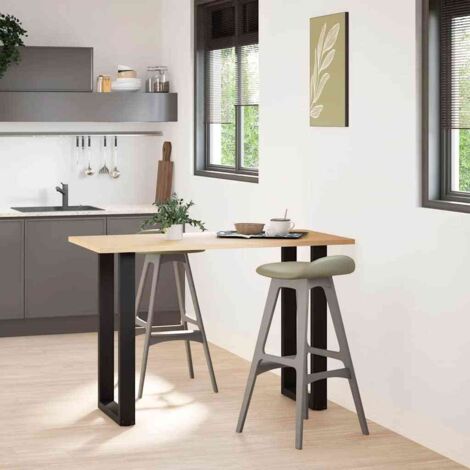 Pied de meuble，Pieds de table de bar en U, 2 pièces, noir, 50 x 90-91 cm, acier CFW81123