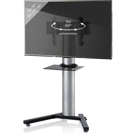 Pied de page de la télévision Stadino H. 125 x L. 90 x P. 72 cm Argent