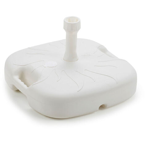 Pied de parasol 18L coloris Blanc 44x44x12cm IPAE Progarden