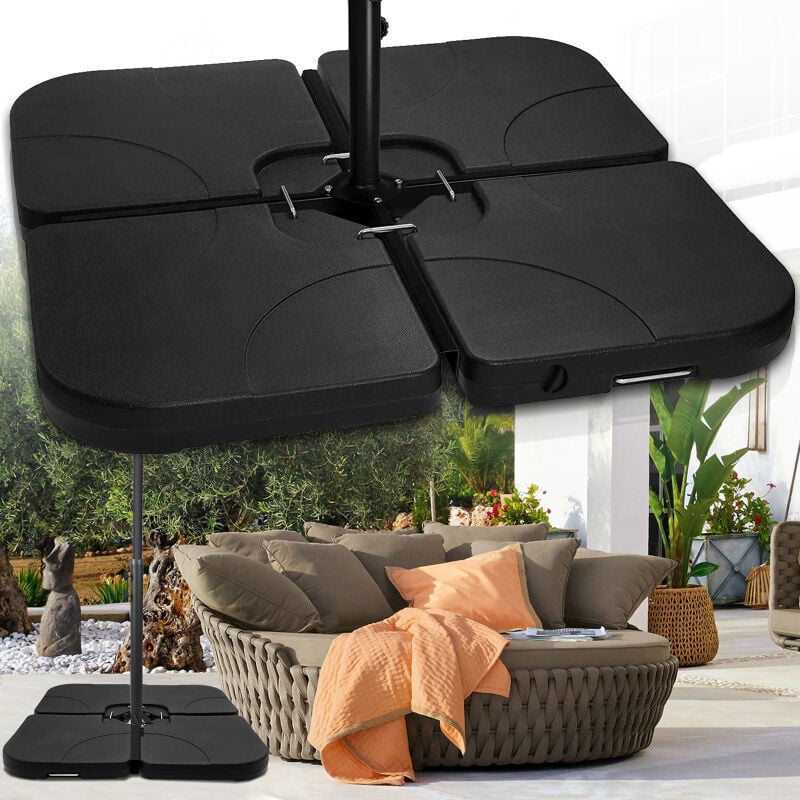 Pied de parasol 4 dalles à lester- 50x50cm - 80kg