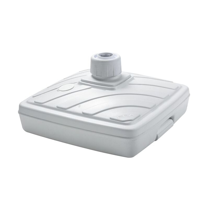 Pied de parasol plastique carré 56,5 x 56,5 x 31,5 blanc - EDA