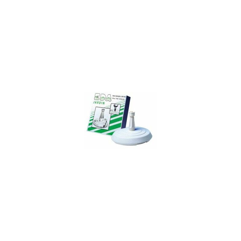 EDA - Pied Parasol Beton Rond Blanc 14kg