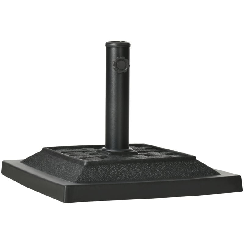 Pied de parasol carré aspect rotin tressé sonny noir