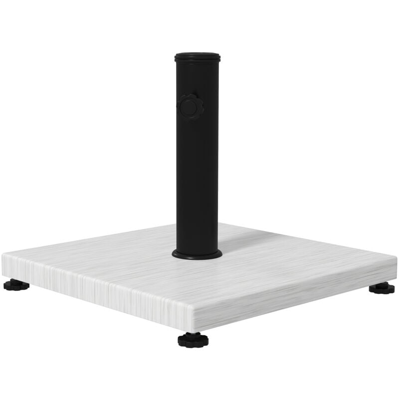 Pied de parasol carré béton tammy noir et blanc