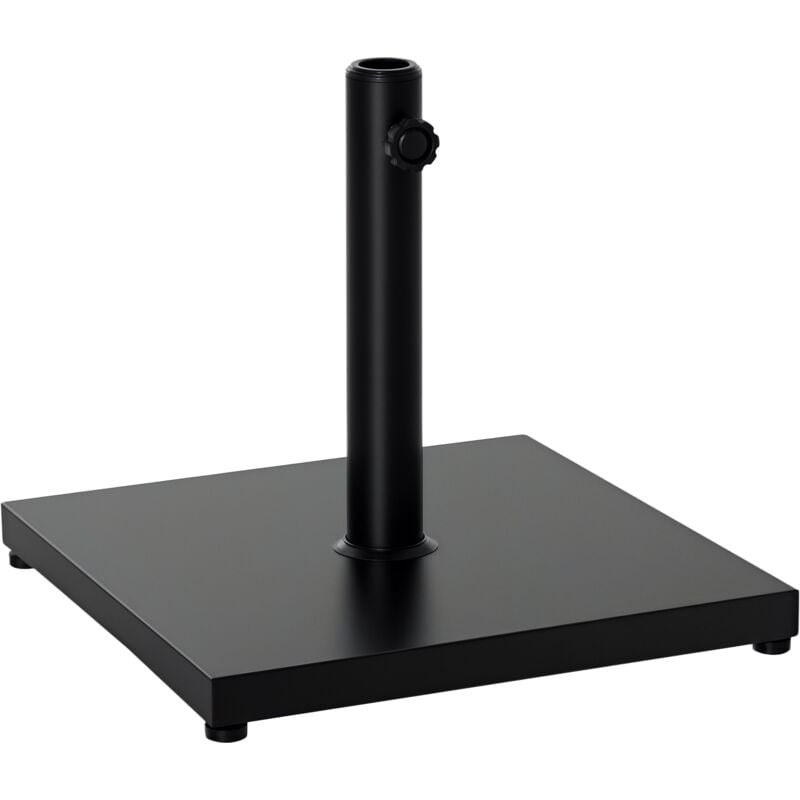 Pied de parasol carré dim. 45L x 45l x 39H cm poids net 18 Kg métal noir