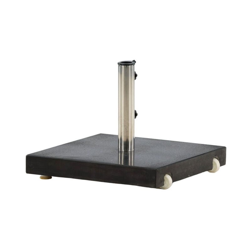 Paris Prix - Pied de Parasol Carré en Granite 'Stathera' 50cm Gris