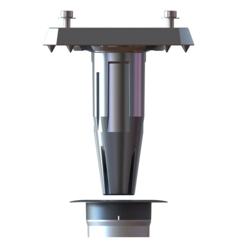 Pied de parasol déporté en aluminium sous pression – Visseries inox incluses – Compatible avec parasols jusqu'à 4x3 mètres – Entraixes adaptables – Gard&Rock