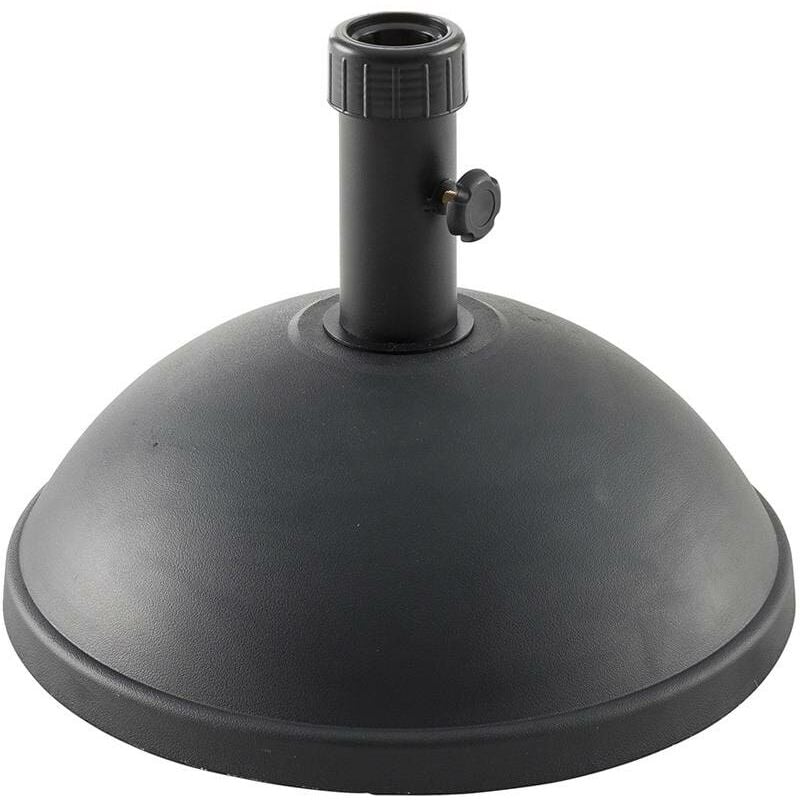 Pied de parasol dôme noir 25kg en béton - Hespéride