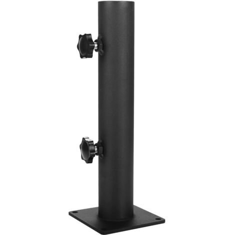 Pied de parasol en acier renforcé Réglable pour mât de φ0,8' à 1,5' Support robuste pour terrasse et balcon Charge max 22,7 kg