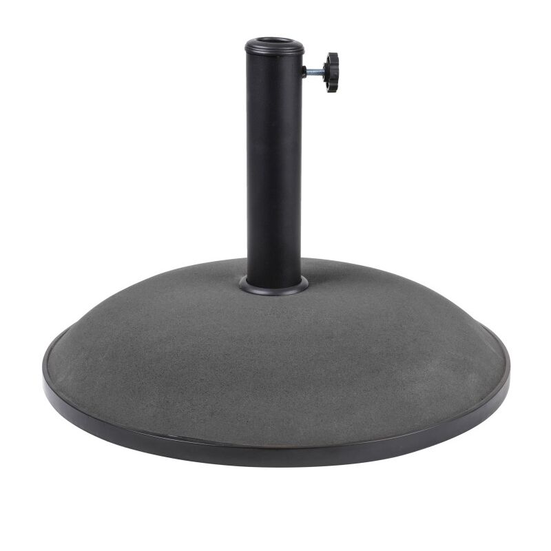 Meublorama - Pied de parasol en ciment gris foncé 20KG dimension 45x37cm diamètre intérieur 35/38/48mm - Gris