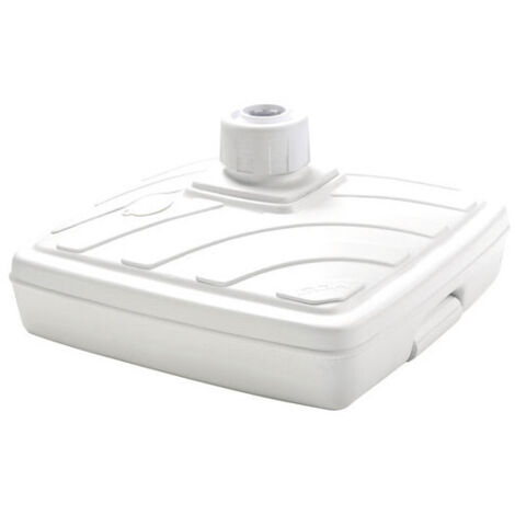 Pied de parasol plastique carré  56,5 x 56,5 x 31,5 blanc - EDA