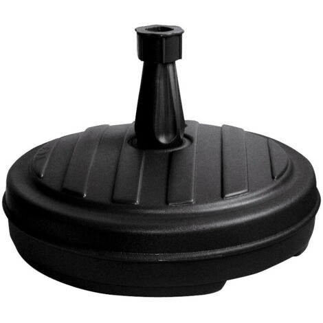 Pied de parasol plastique rond gris anthracite - EDA