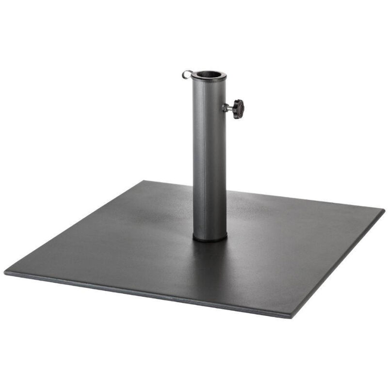 Pied de parasol carré anthracite 20kg en béton - Hespéride