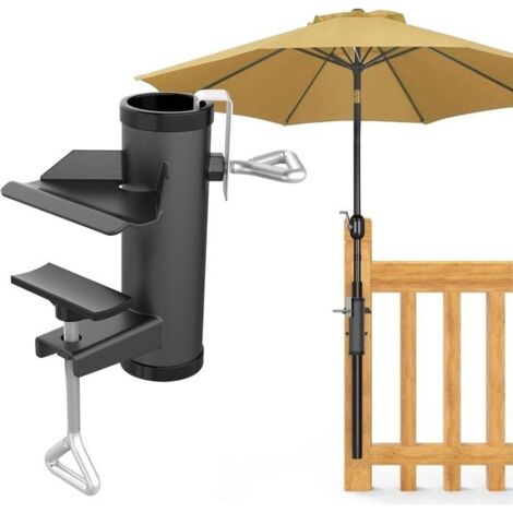 Pied de parasol pour balcon, balustrade, pied de parasol, support de parasol pour balcon, terrasse, plage, chaise longue