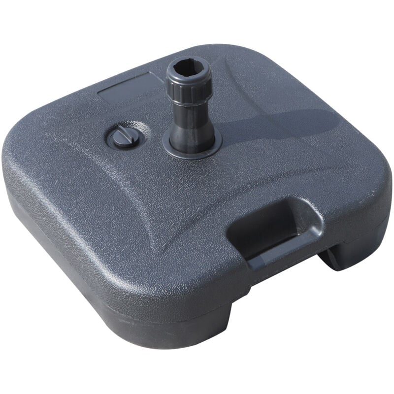 Pied de parasol rond base de lestage parasol dim. 46L x 45l x 26H cm hdpe noir