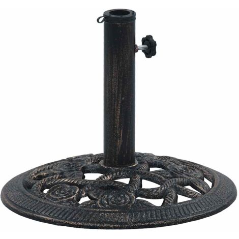 Pied de parasol, Socle de parasol Noir et bronze 9 kg 40 cm Fonte CON867034 DESIGN IN