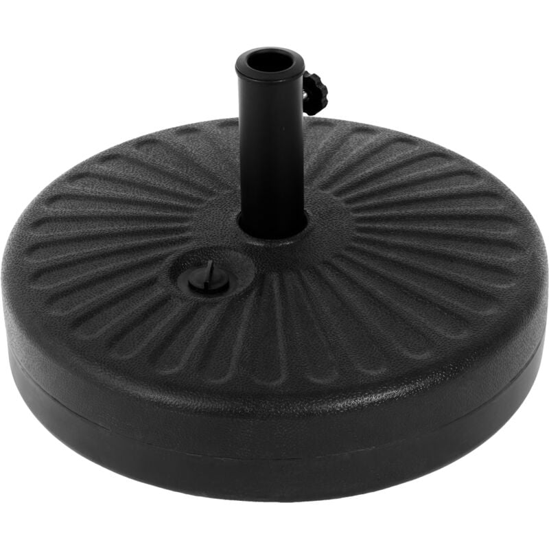 Pied de parasol - Support de parasol, Base de parapluie, Support rond, Peut contenir 83 lb de sable ou 19 litres d'eau, Base de parasol pour jardin,