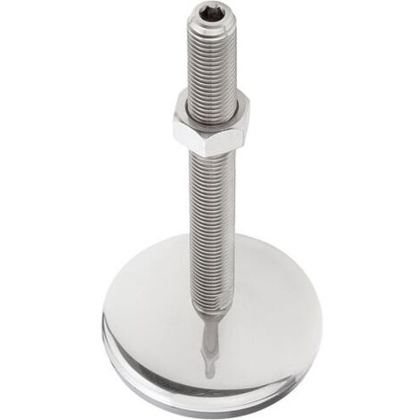 Pied de positionnement à six pans creux M24x100, forme: C acier, D 120