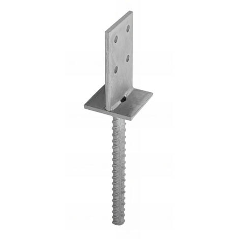 Pied de poteau à ancrer type PAT-20 (A x B x C x D x ép) 80 x 120 x 250 x 20 x 8,0 mm - AL-PAT20 - Alsafix