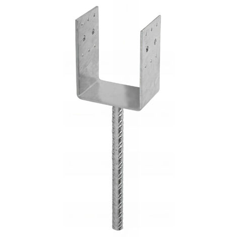 Pied de poteau à ancrer type PAU (A x B x C x D x ép) 101 x 110 x 250 x 20 x 4,0 mm - AL-PAU101 - Alsafix