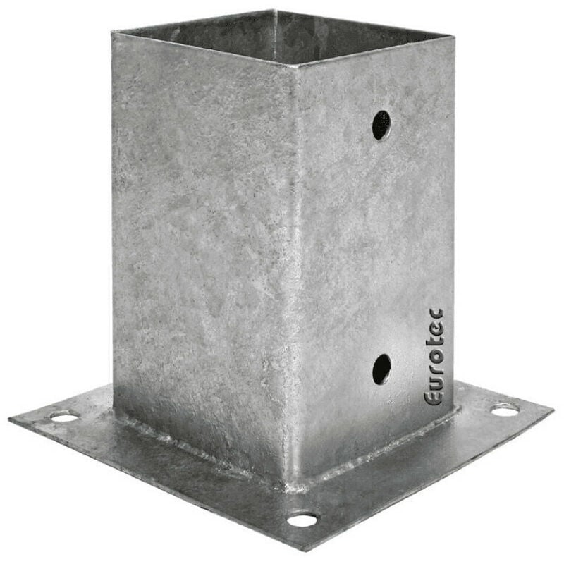 Eurotec - Pied de poteau carré à boulonner - 70 à 200 mm