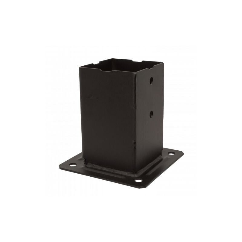 Pied de poteau de jardin noir ppjbtpb 71x150mm