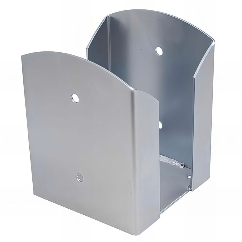 Fixtout - Pied de poteau fendu carré galvanisé à visser - Vis de fixation invisibles - 152 x 200 x 3,0 mm