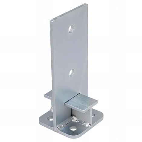 Fixtout – Pied de poteau à visser en âme zingué – Dimensions 90 x 200 x 6,0 mm – Fixation optimale pour béton – Résistant à l'humidité