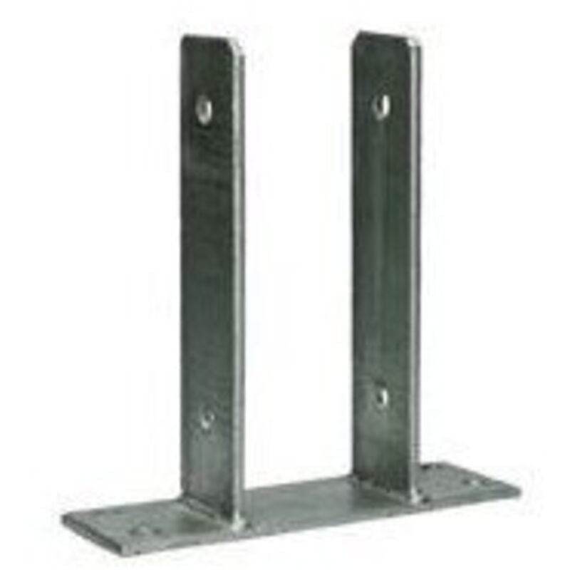 Pied De poteau Forme u 91X50X200 Forte tenue à la corrosion Acier galvanisé à chaud-3 pièces