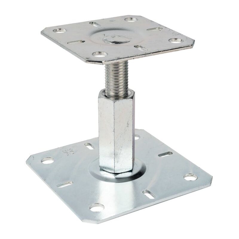 Ing Fixations - Pied de poteau réglable 100x100-130x130 H150 + fixation ing Fixation
