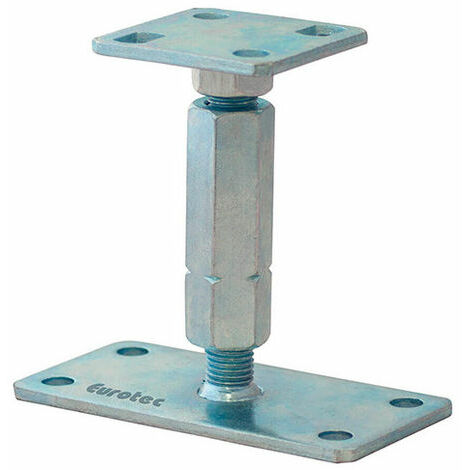 Pied de poteau réglable 120-195mm – Galvanisé pour ancrage poteaux bois – Fixation par trous 13mm – Compatible béton et acier – Waelbers - B16X8