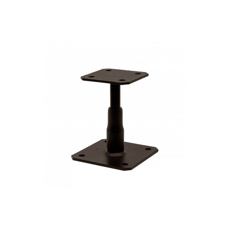 Pied de poteau réglable noir APB100/150PB 100x100mm - ep 4mm