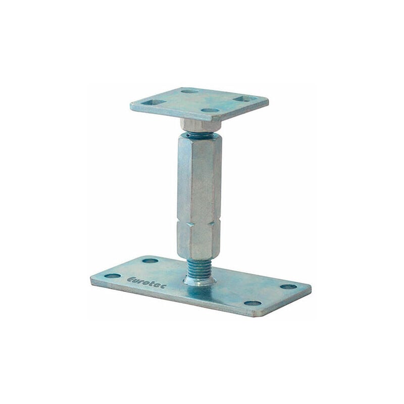 Sud Bois - Pied de poteau réglable hauteur H120/195mm universel galvanisé B16X8