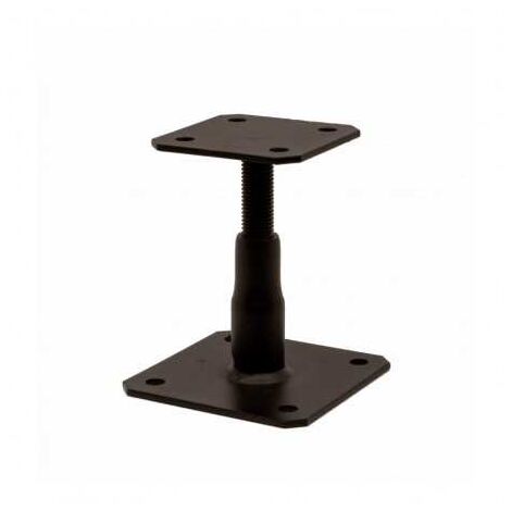 Pied de poteau réglable hauteur 100 à 150 mm APB100/150 SIMPSON - Couleur / Matière Cataphorèse Noir - Kit de fixation Sans