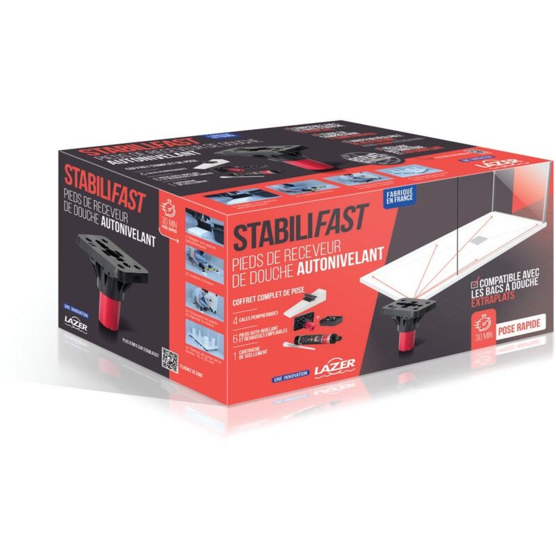 Lazer - Coffret de pose complète Stabilifast avec rehausse
