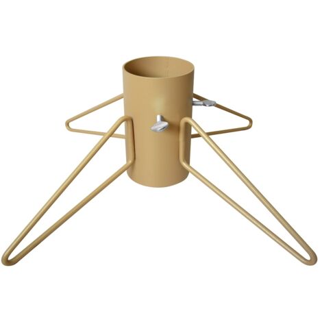 Pied de Sapin 4 Pieds Fil Tube 9 cm Or – Stabilisateur Sapin Noël Métal Made in France Louis Moulin