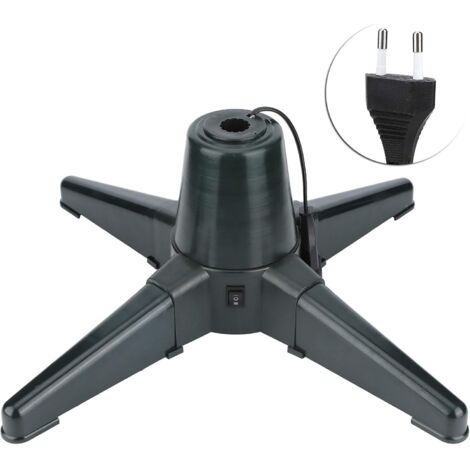 Pied de sapin électrique rotatif 50 cm – Rotation 360° silencieuse – Compatible arbres de 1,8 à 2,1 m – Plastique résistant à l'usure