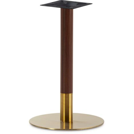 Pied de Table 45 x 45 x 72 cm Acier - Bois Brun