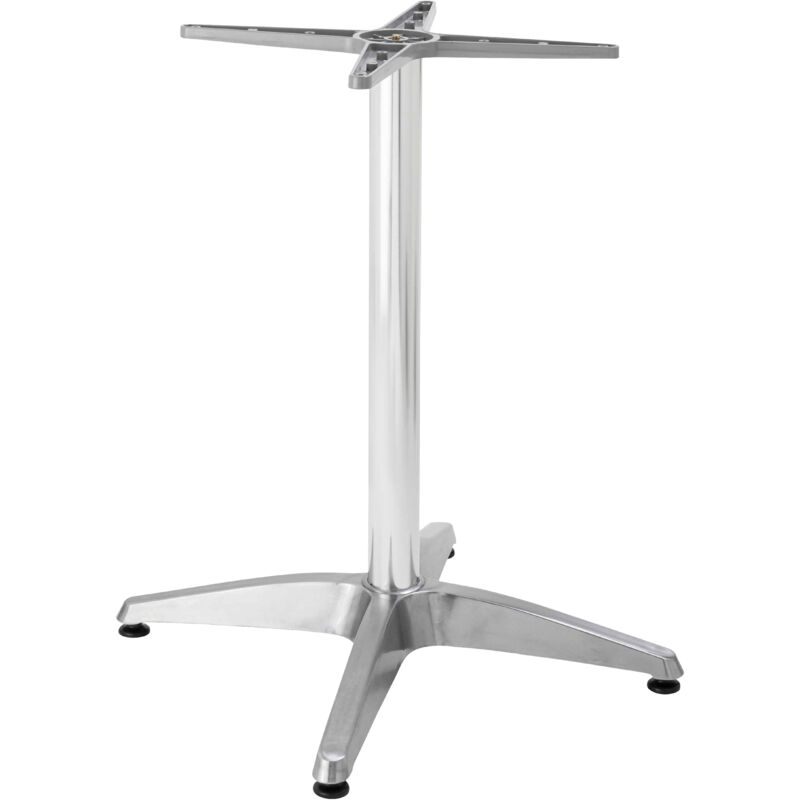 Oviala - Pied de table ajustable 72/110 cm en aluminium argenté Cork