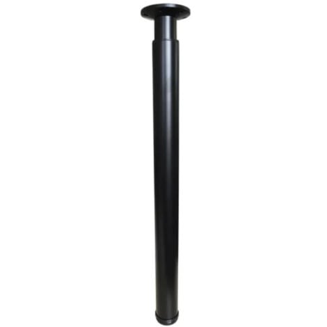 Pied de table, bar et plan de travail cylindrique réglable de 700 à 1100 mm en aluminium noir