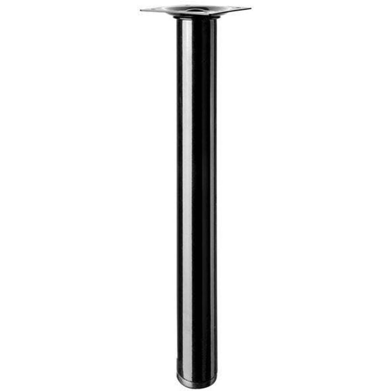 Pied de table basse cylindrique fixe acier époxy noir, 30 cm - Hettich
