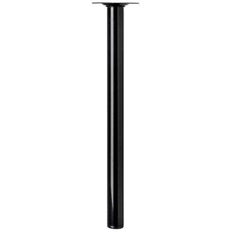 Pied de table basse cylindrique fixe acier époxy noir, 40 cm - Hettich